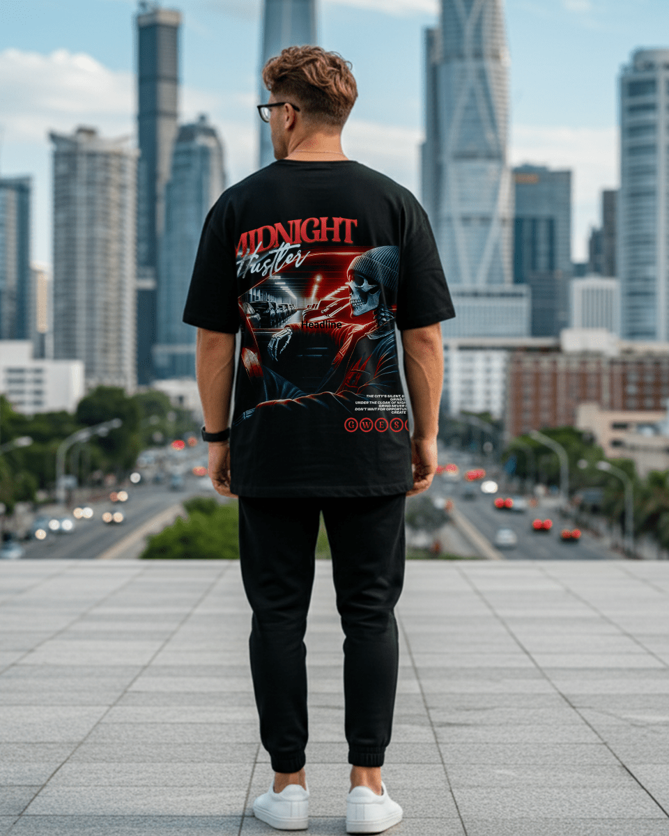 G West Grind Till Midnight Men's Oversized T-Shirt - G West