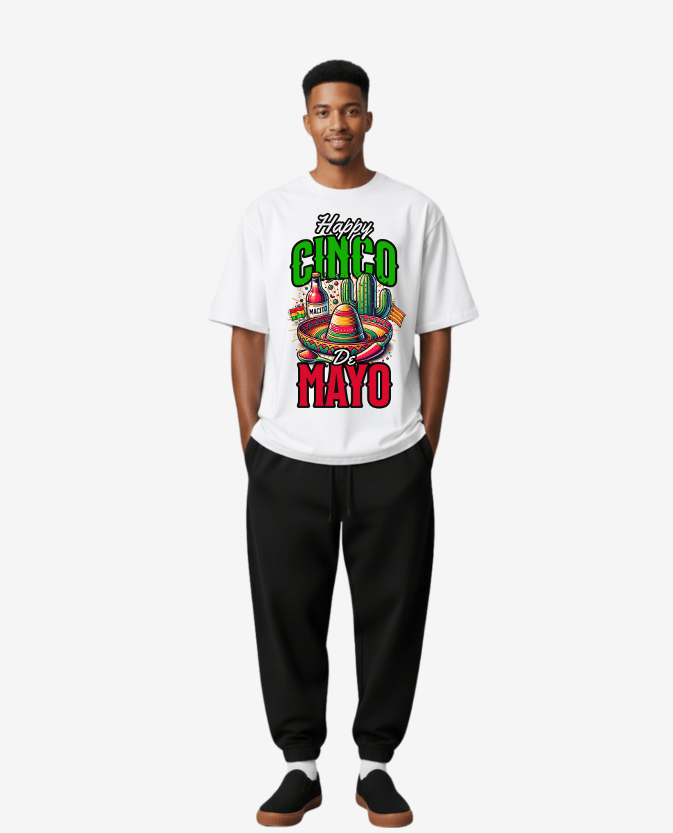 G West Happy Fiesta Cinco de Mayo Graphic T-Shirt - G West