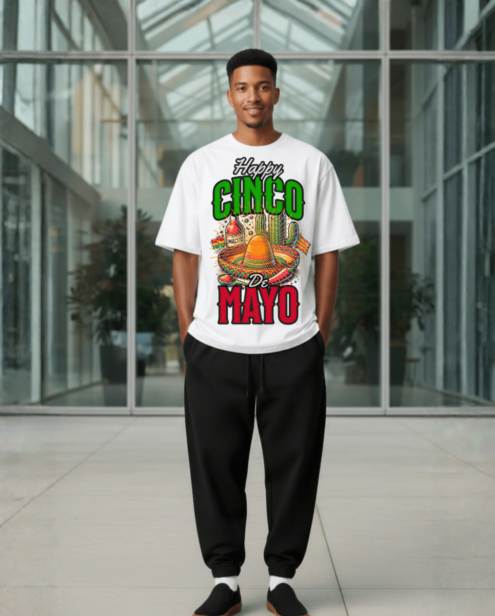 G West Happy Fiesta Cinco de Mayo Graphic T-Shirt - G West