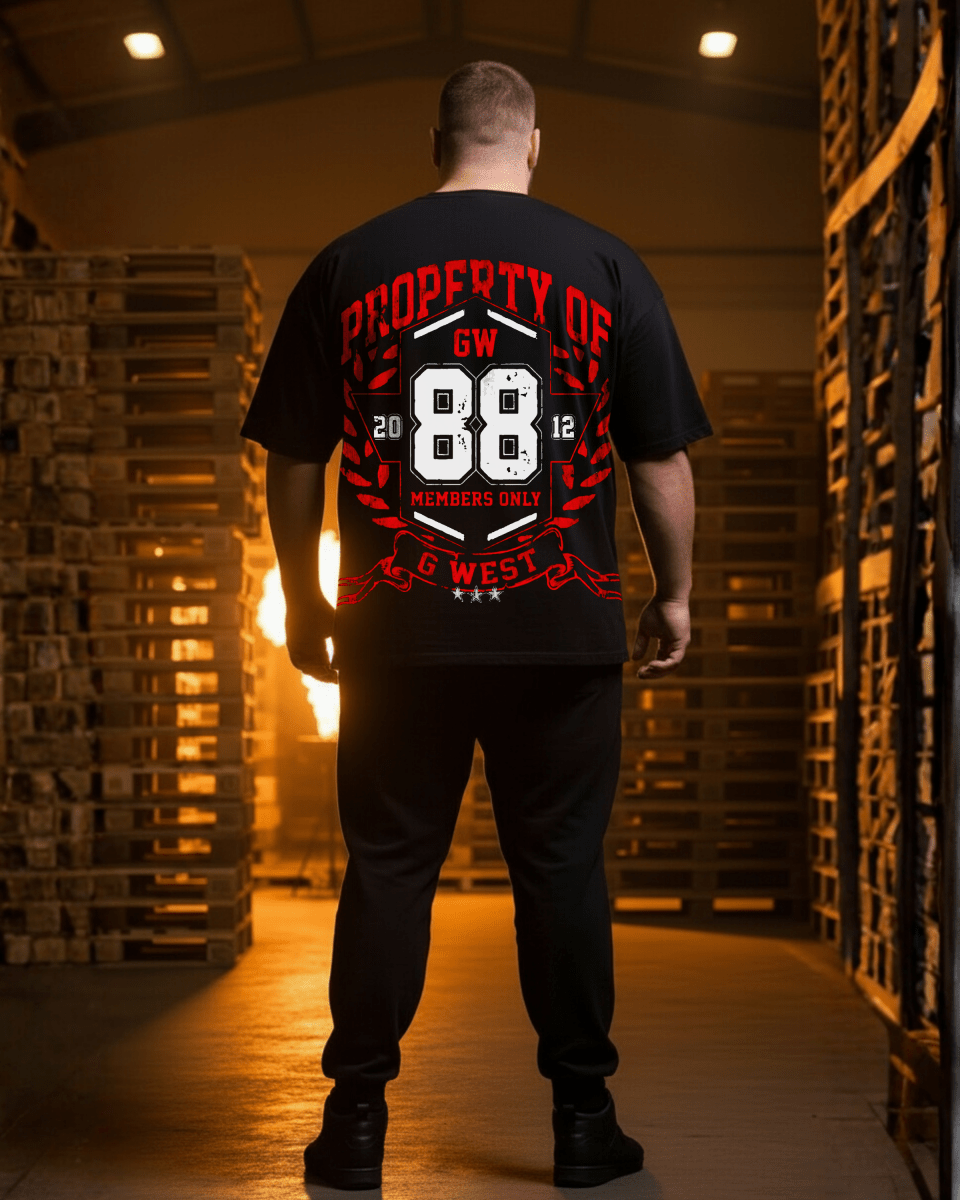 G West Hawk Squad 88 Men's Big And Tall T-Shirt - G West