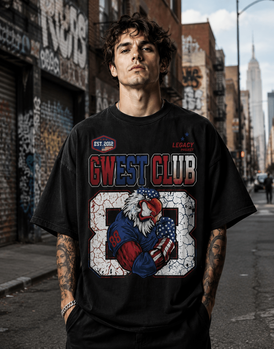 G West Hawk Squad 88 Oversized Men's T-Shirt - G West