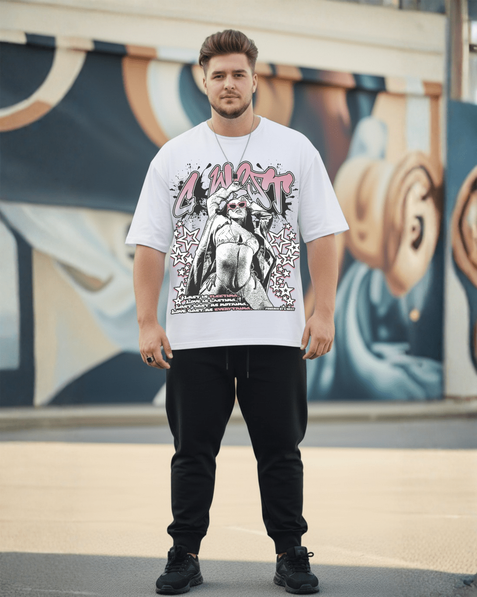 G West Heat Check Big And Tall Oversized T-Shirt - G West