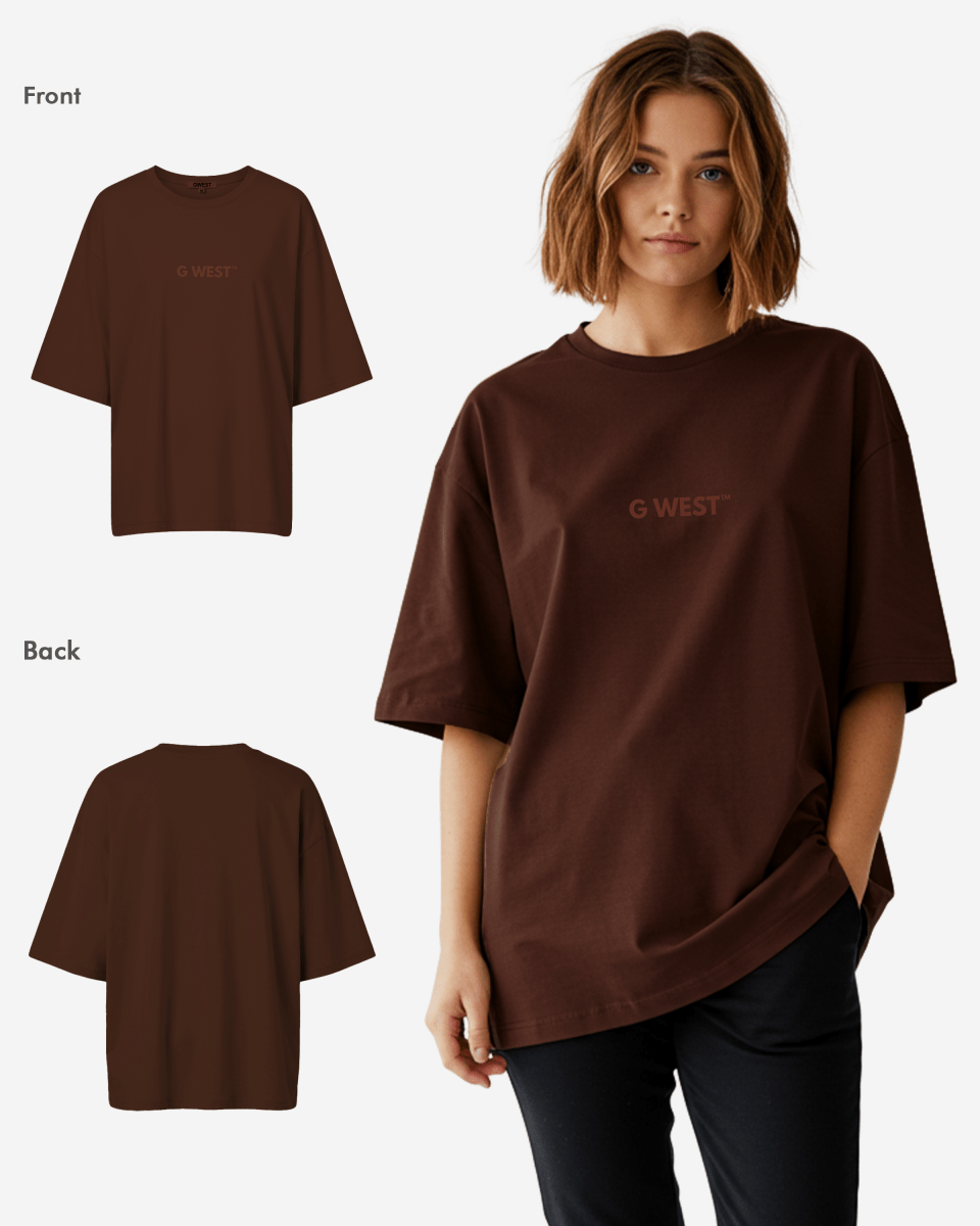 G West Heavyweight Logo Wear Oversized T-Shirt - WOMEN - G West