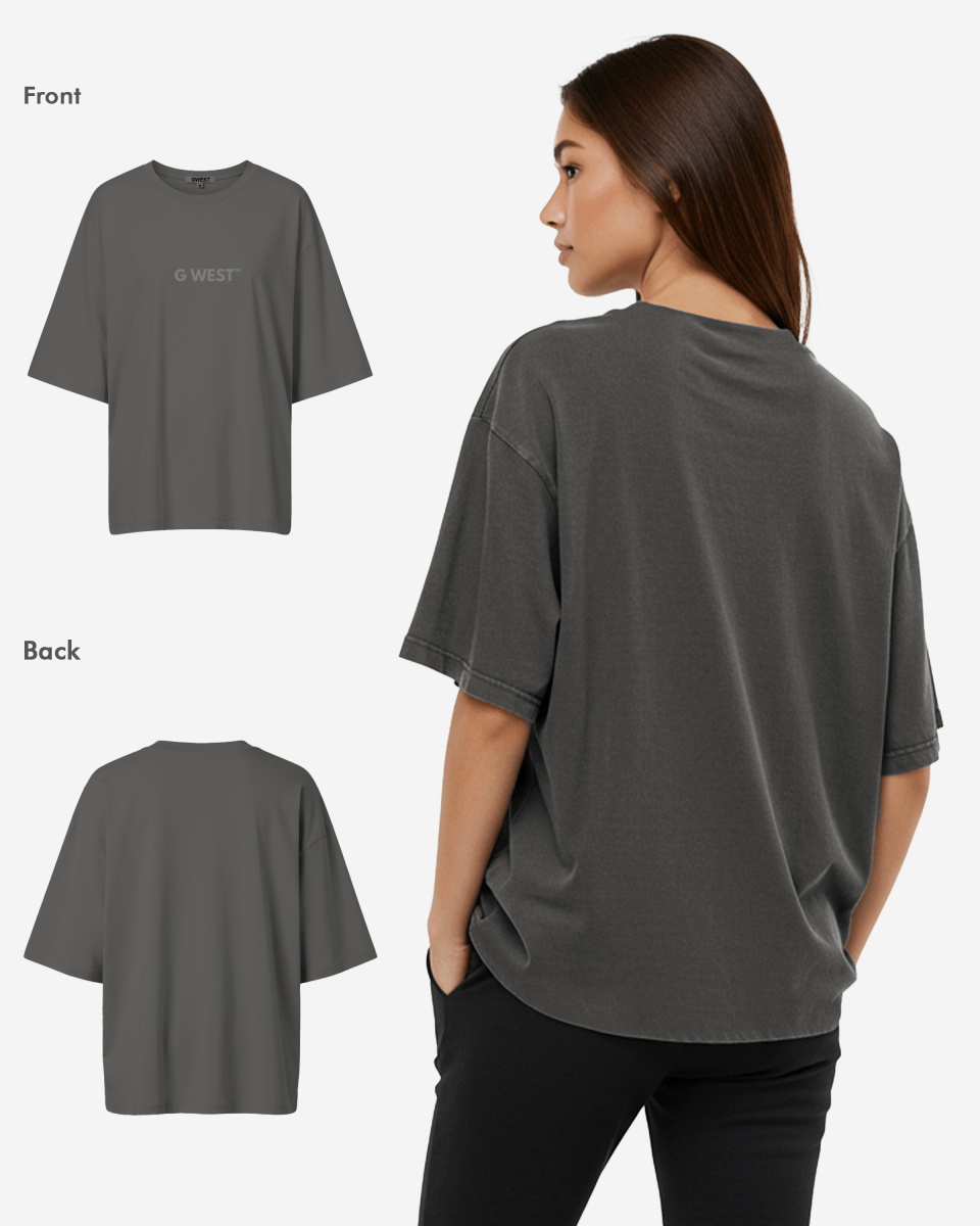 G West Heavyweight Logo Wear Oversized T-Shirt - WOMEN - G West