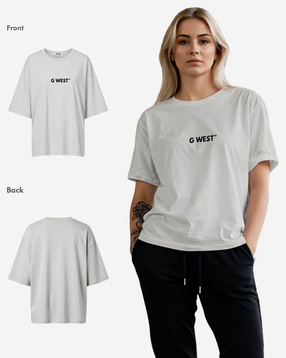 G West Heavyweight Logo Wear Oversized T-Shirt - WOMEN - G West