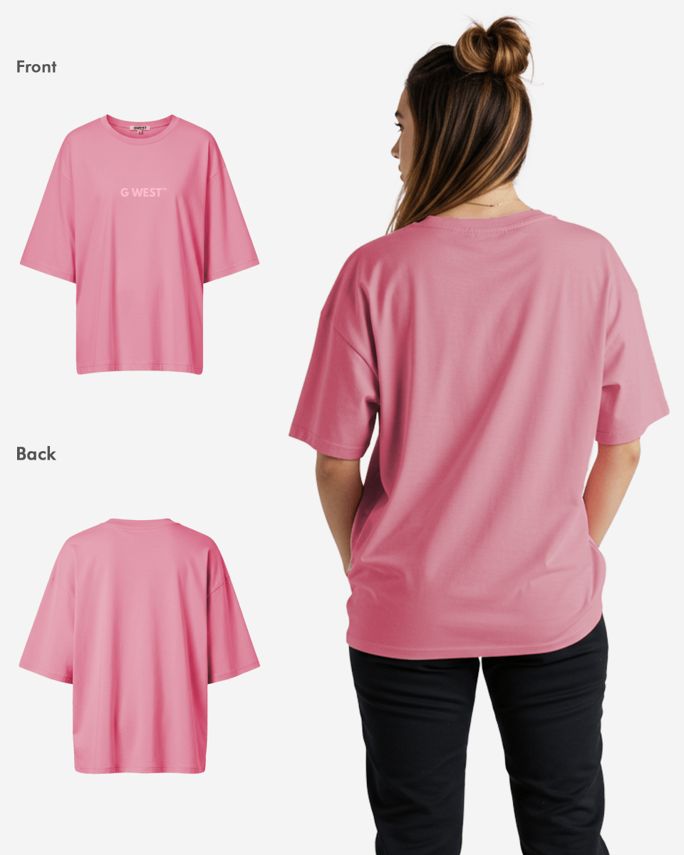 G West Heavyweight Logo Wear Oversized T-Shirt - WOMEN - G West