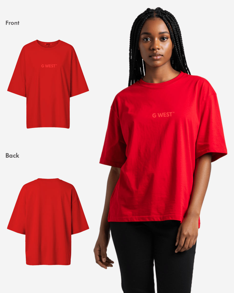 G West Heavyweight Logo Wear Oversized T-Shirt - WOMEN - G West