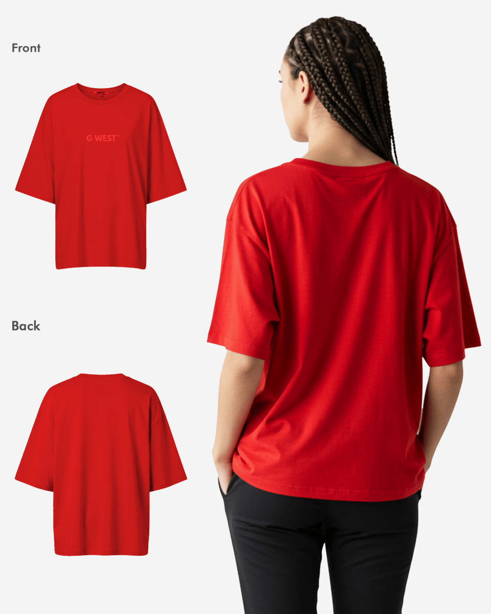 G West Heavyweight Logo Wear Oversized T-Shirt - WOMEN - G West