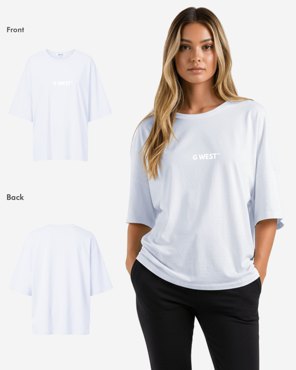 G West Heavyweight Logo Wear Oversized T-Shirt - WOMEN - G West