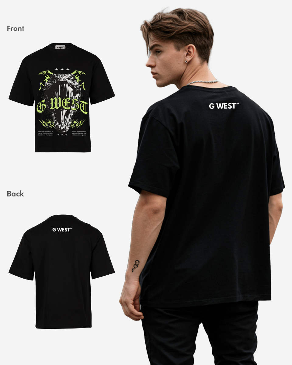G - WEST HUNGER UNLEASHED OVERSIZED TEE GWROJMT192 - G West