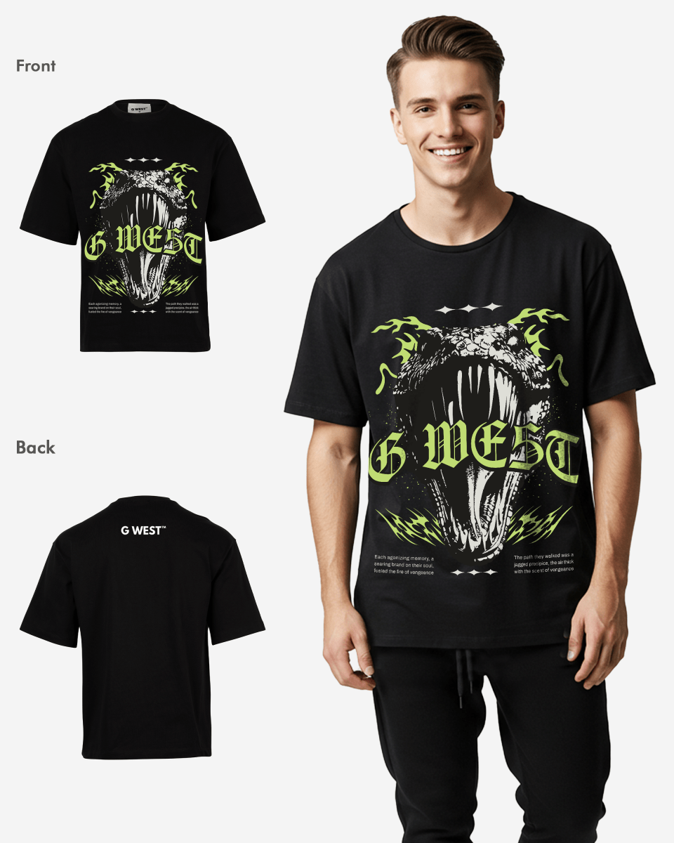 G - WEST HUNGER UNLEASHED OVERSIZED TEE GWROJMT192 - G West