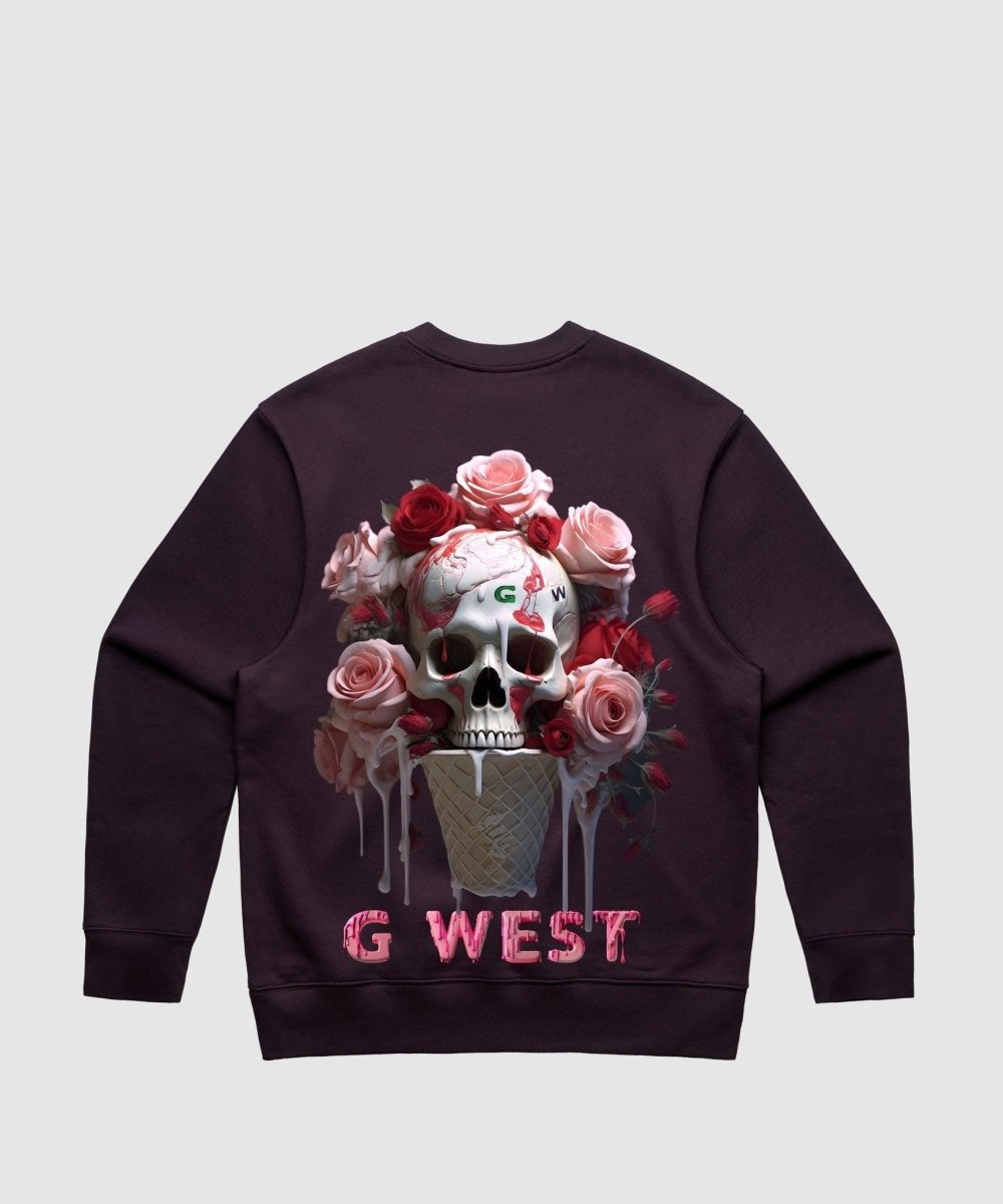 G West Ice Cream Skull Heavy Premium Crewneck - 6 Colors - G West