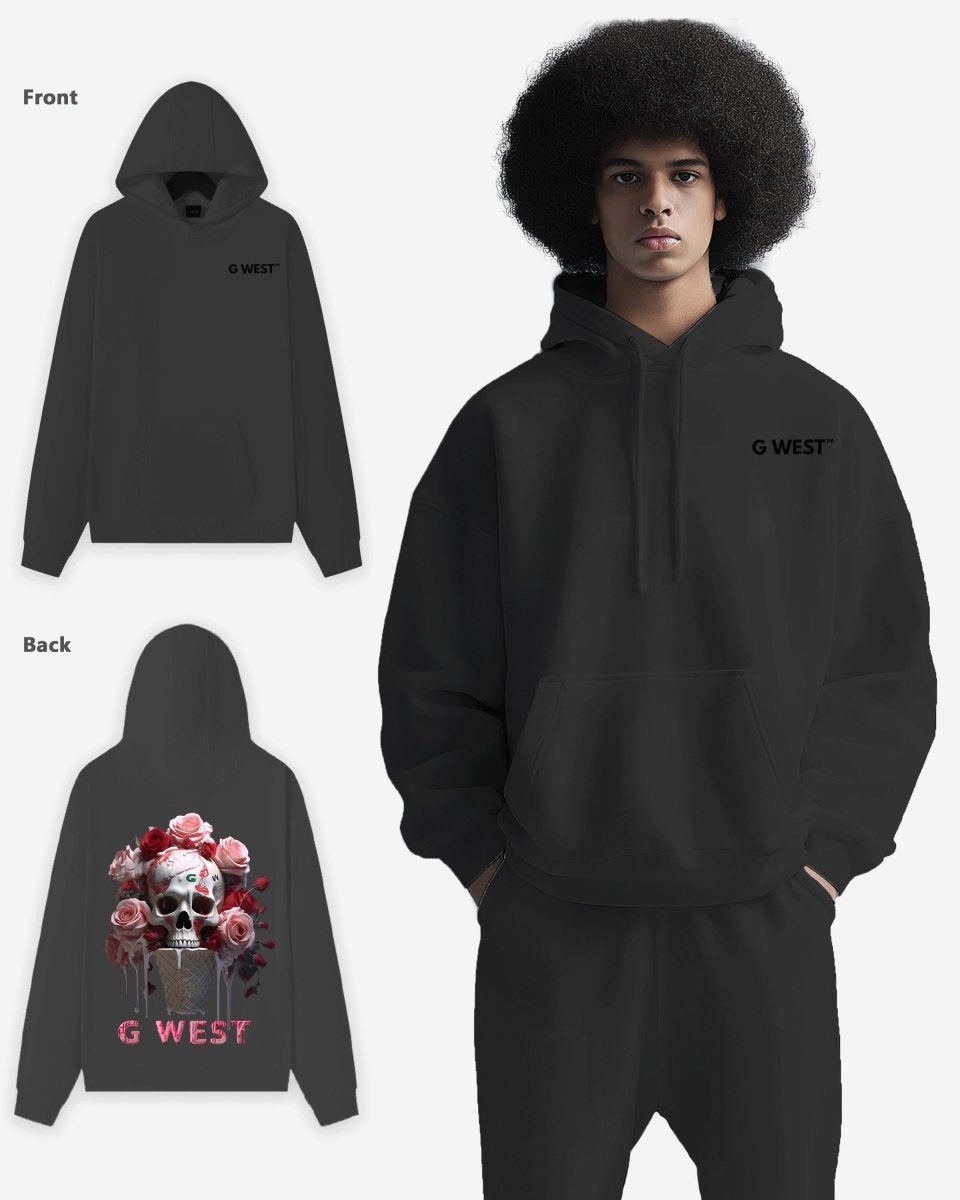 G West Ice Cream Skull Heavy Premium Oversized Hoodie - G West