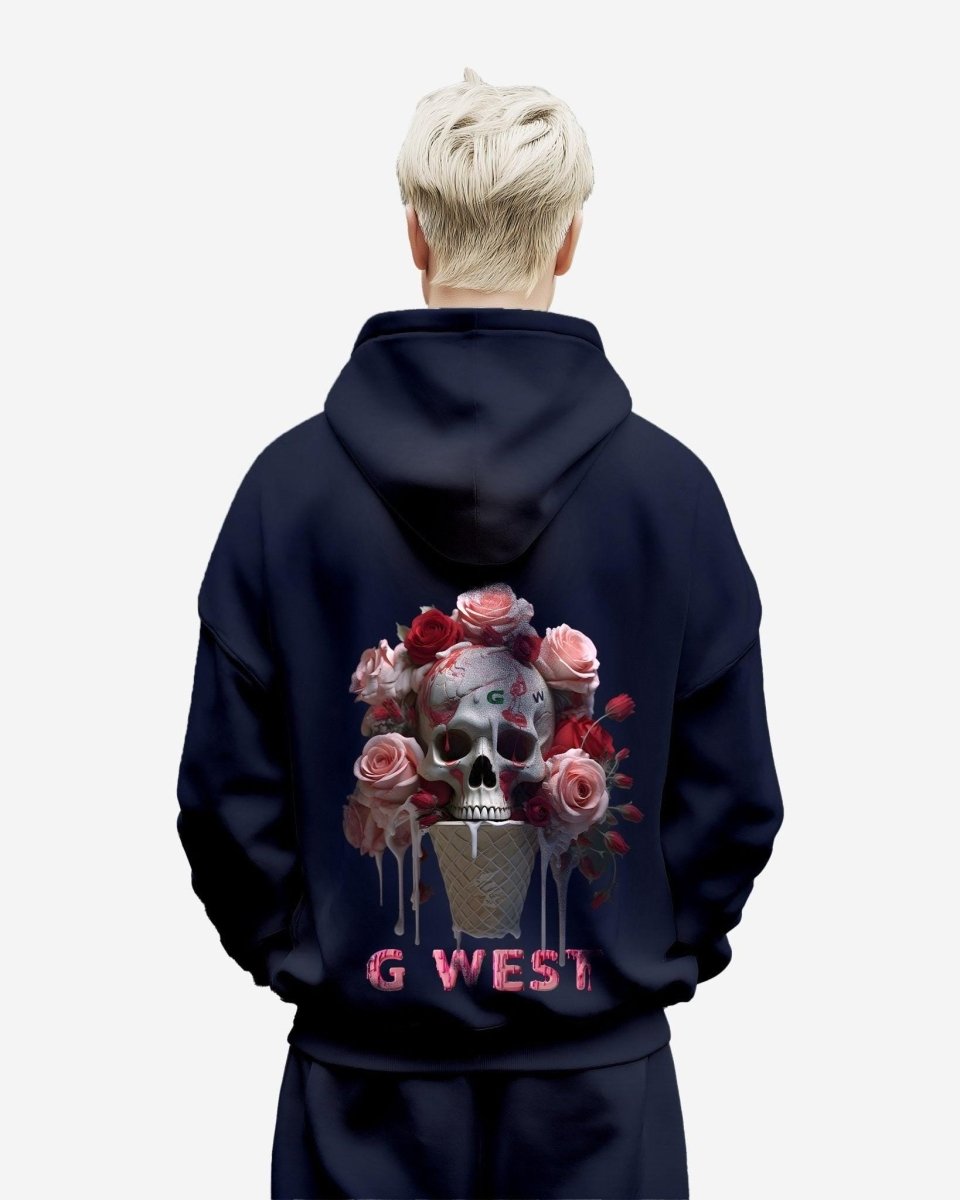 G West Ice Cream Skull Heavy Premium Oversized Hoodie - G West