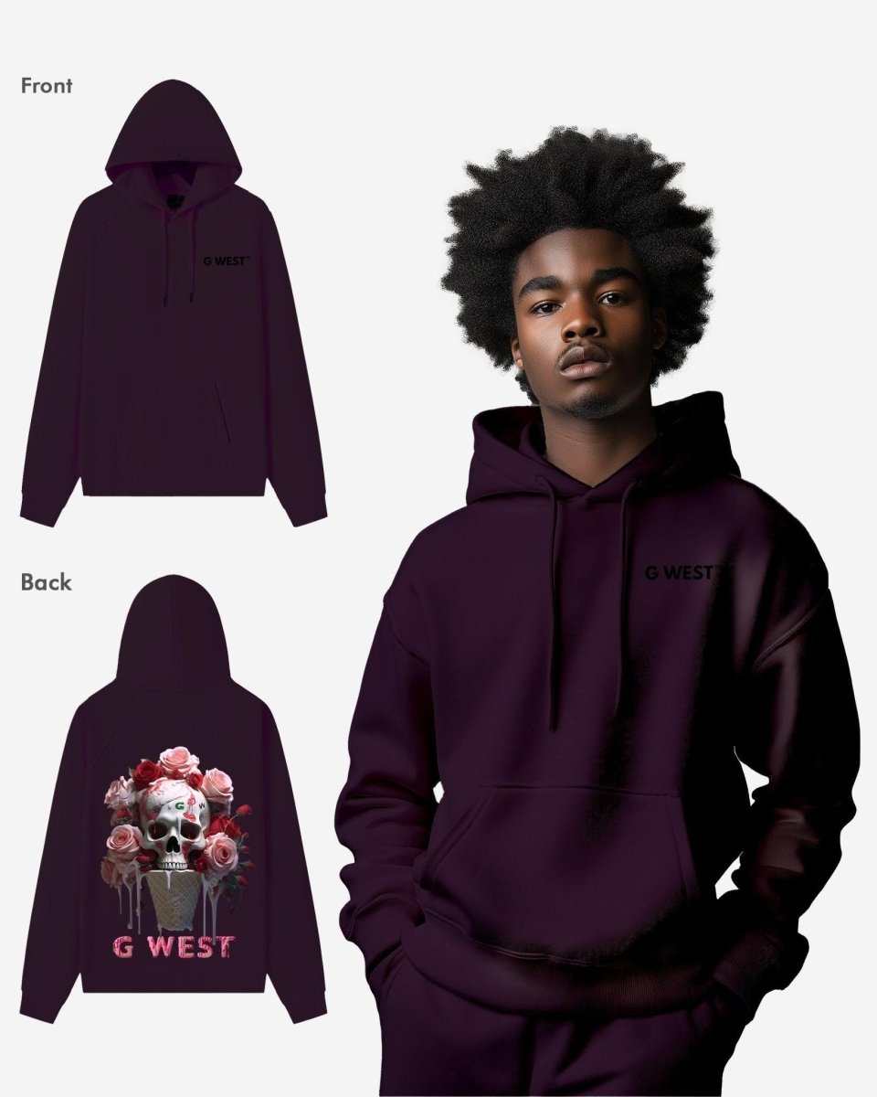 G West Ice Cream Skull Heavy Premium Oversized Hoodie - G West