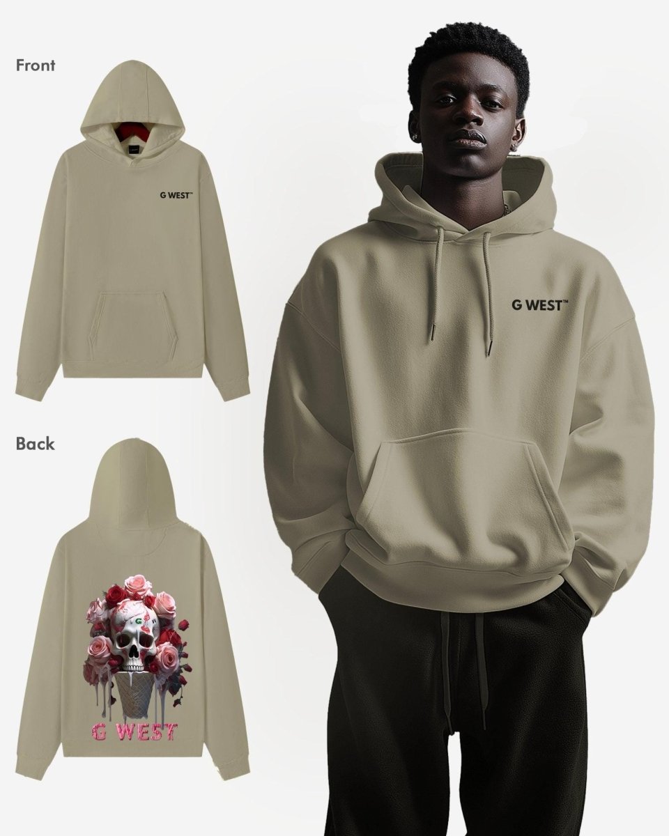 G West Ice Cream Skull Heavy Premium Oversized Hoodie - G West