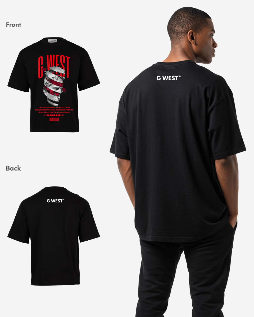 G WEST identity concealed OVERSIZED TEE GWROJMT47 - G West