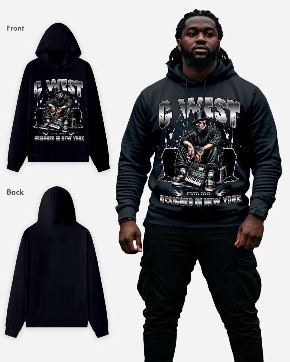 G West Jamming With The Dead Hoodie Big and Tall - G West