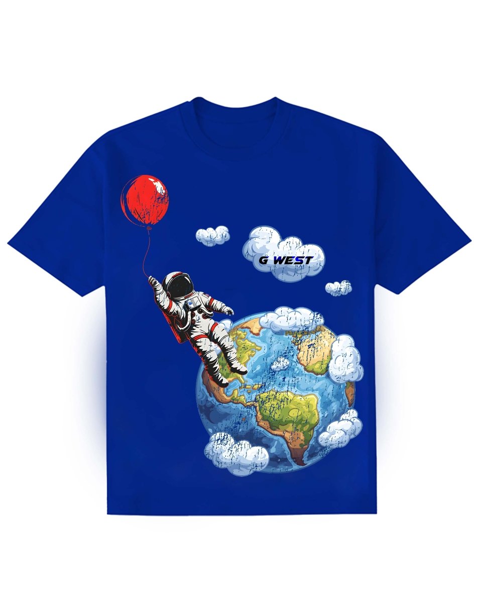 G West Kids Balloon Earth Royal T-Shirt Mens - G West