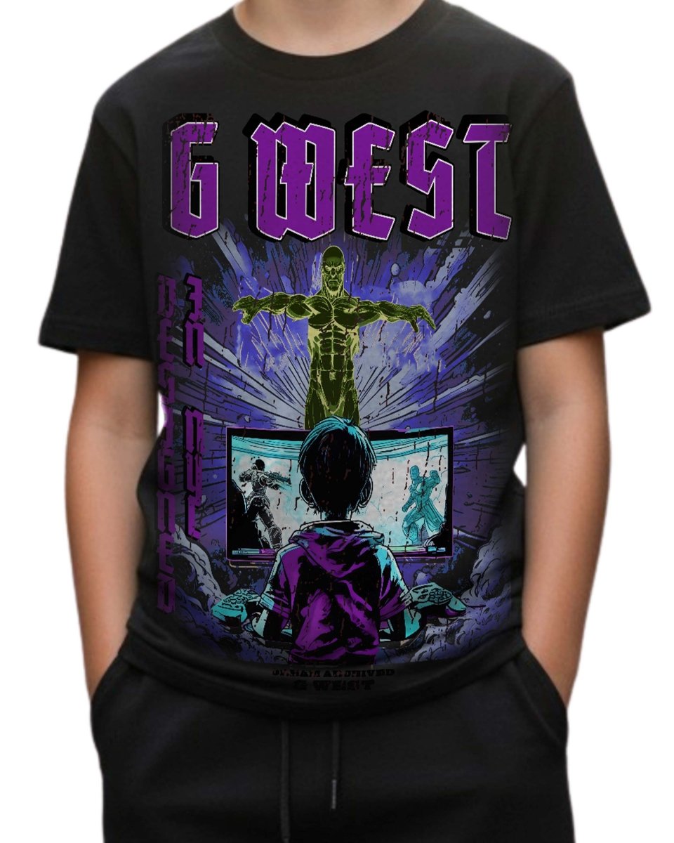 G West Kids Game Of G Purple T-Shirt Mens - G West