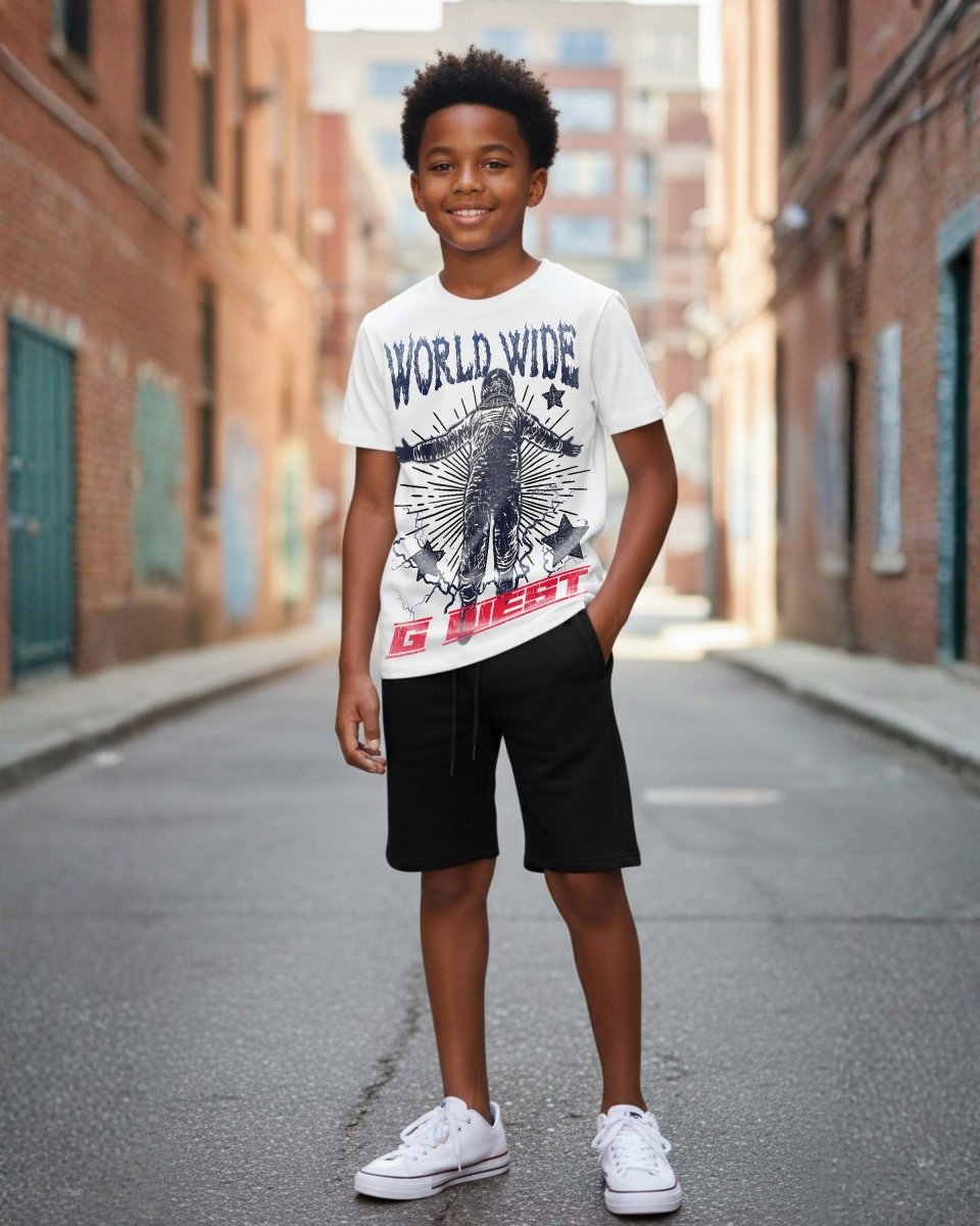 G West Kids Olympic World Wide Star T-Shirt Mens - G West
