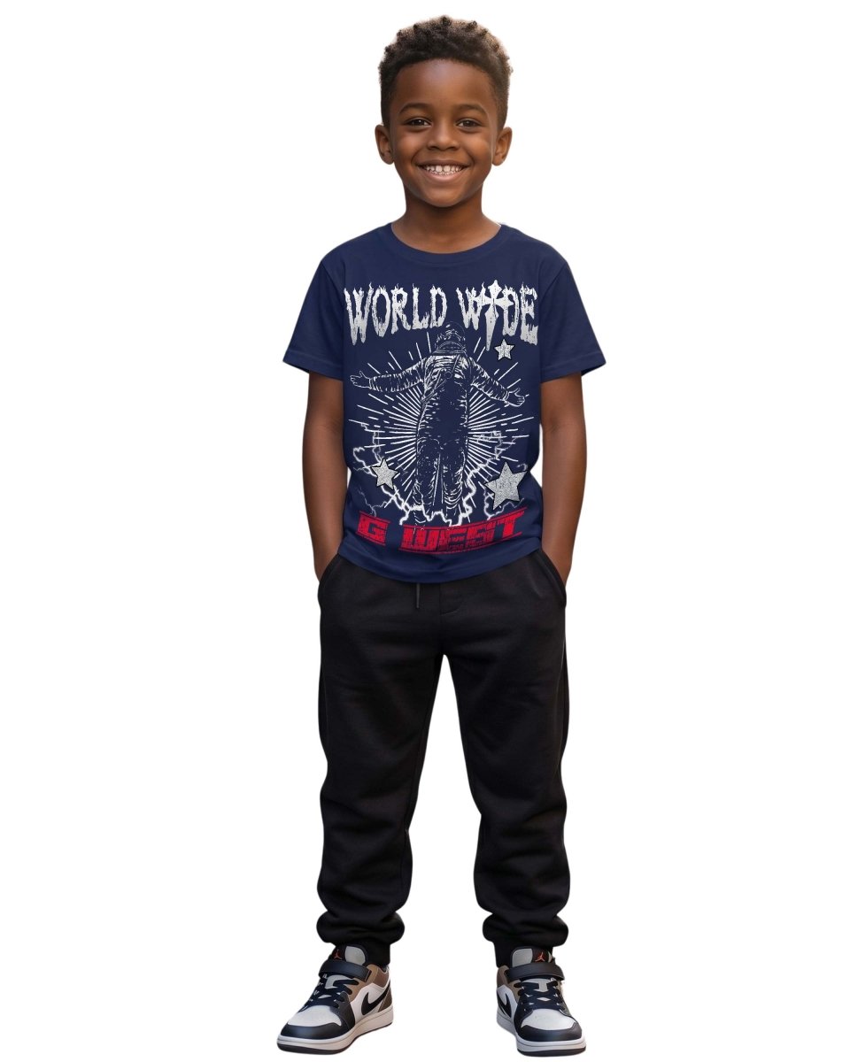 G West Kids Olympic World Wide Star T-Shirt Mens - G West