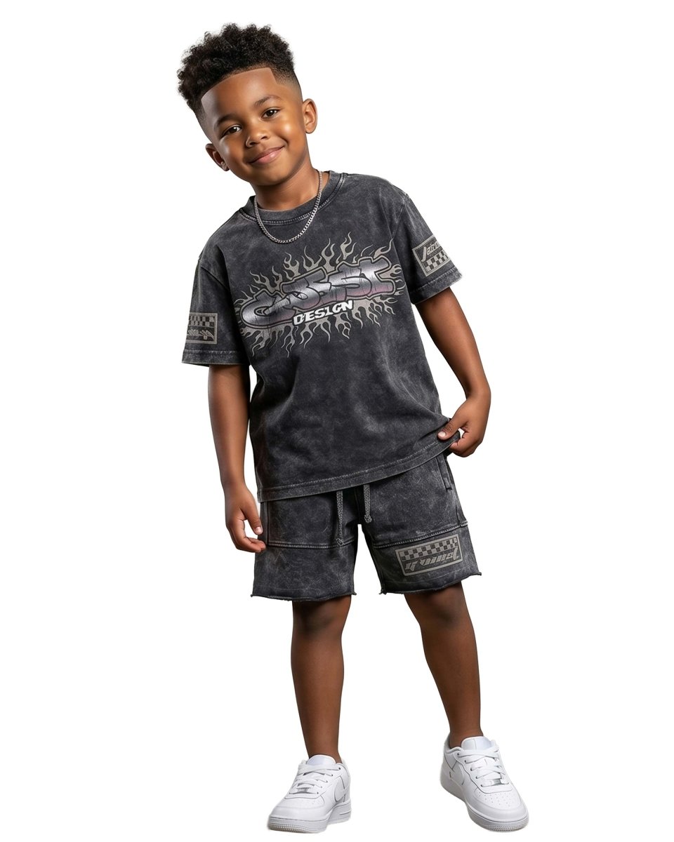 G WEST KIDS STARFLAMES TEE & SHORT - G West