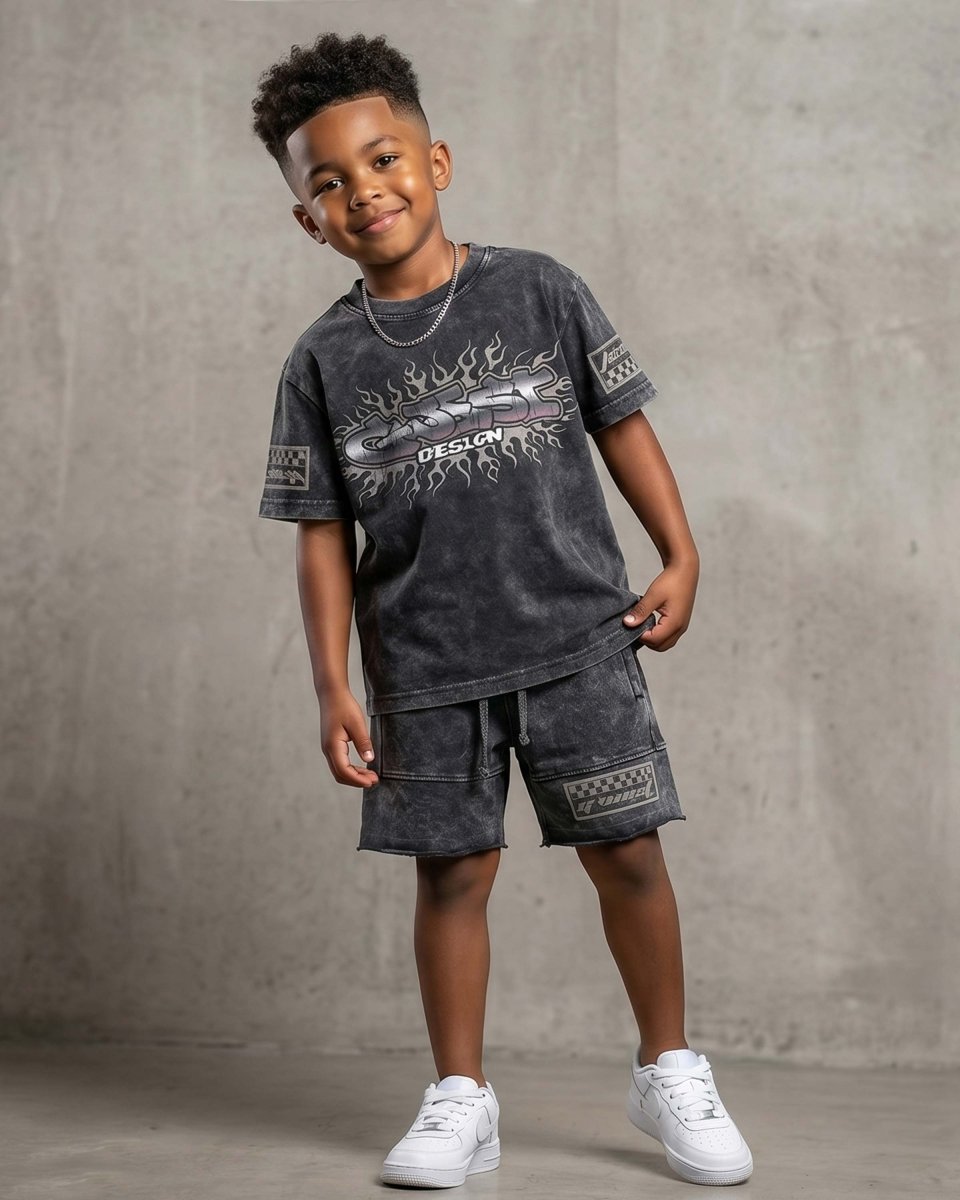 G WEST KIDS STARFLAMES TEE & SHORT - G West