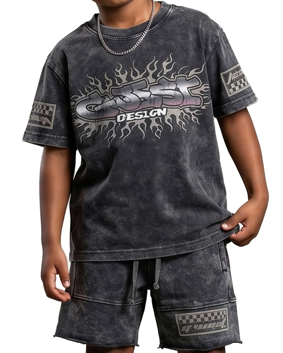 G WEST KIDS STARFLAMES TEE & SHORT - G West