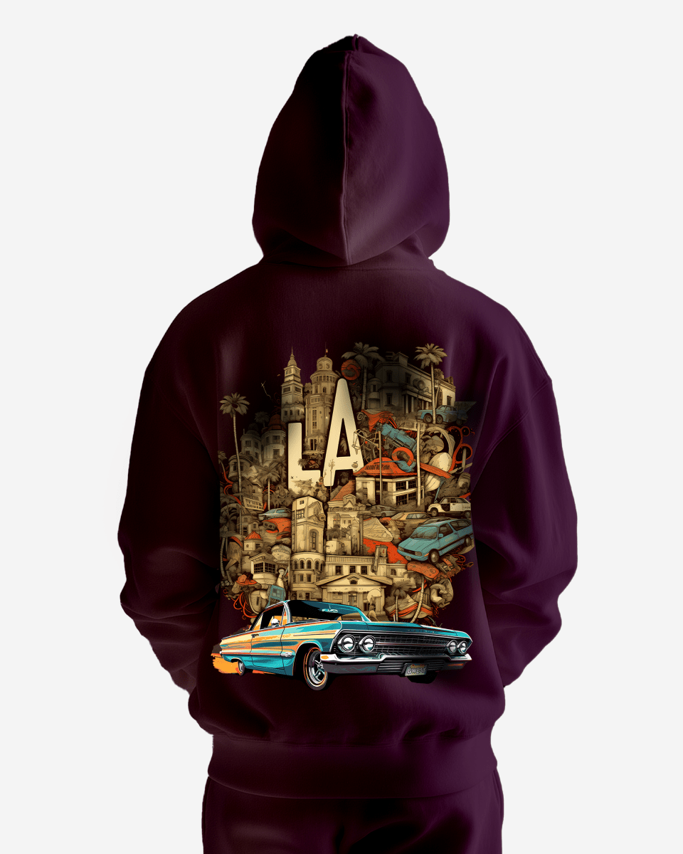 G West La Culture Black Heavy Premium Oversize Hoodie - G West