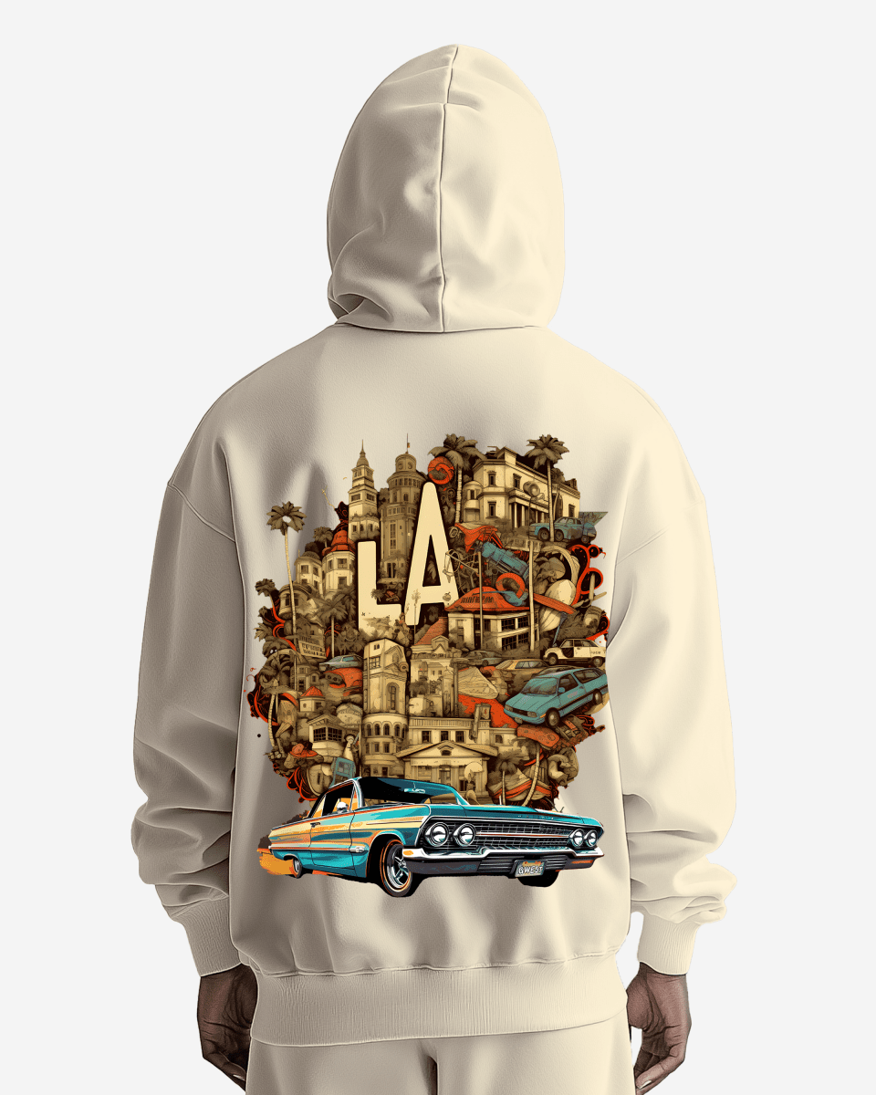 G West La Culture Black Heavy Premium Oversize Hoodie - G West
