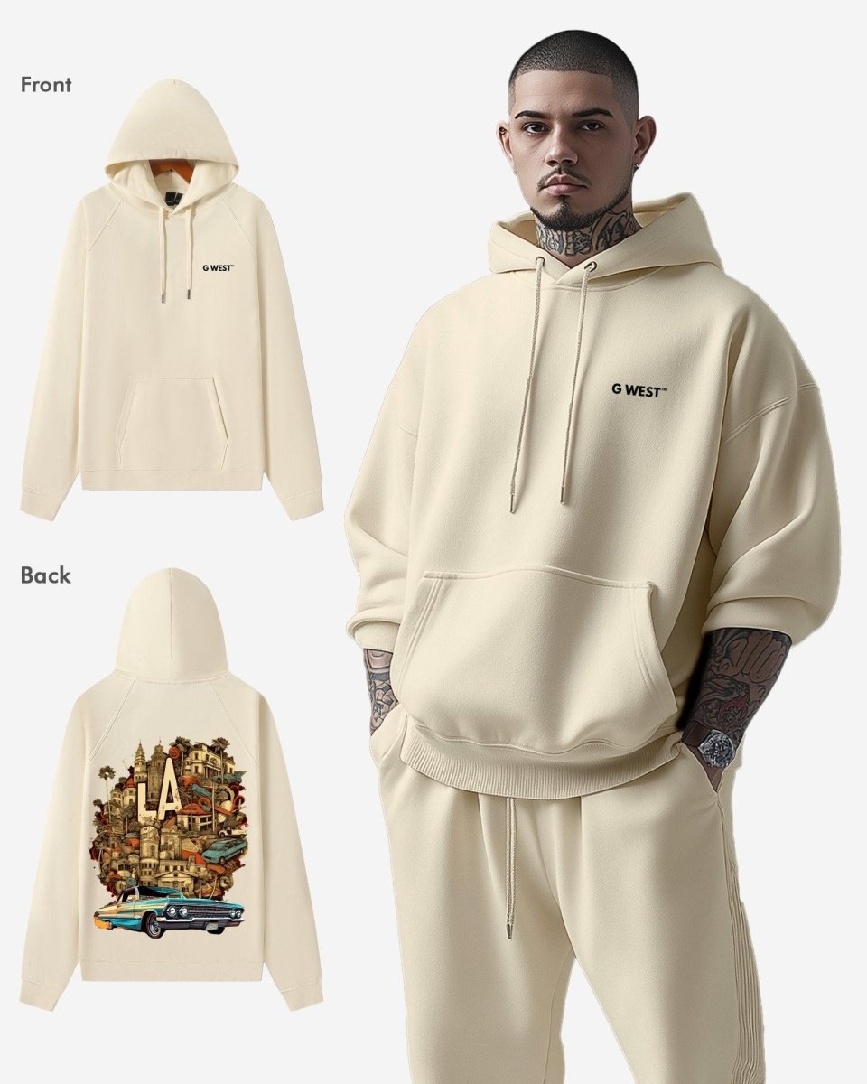 G West La Culture Black Heavy Premium Oversize Hoodie - G West
