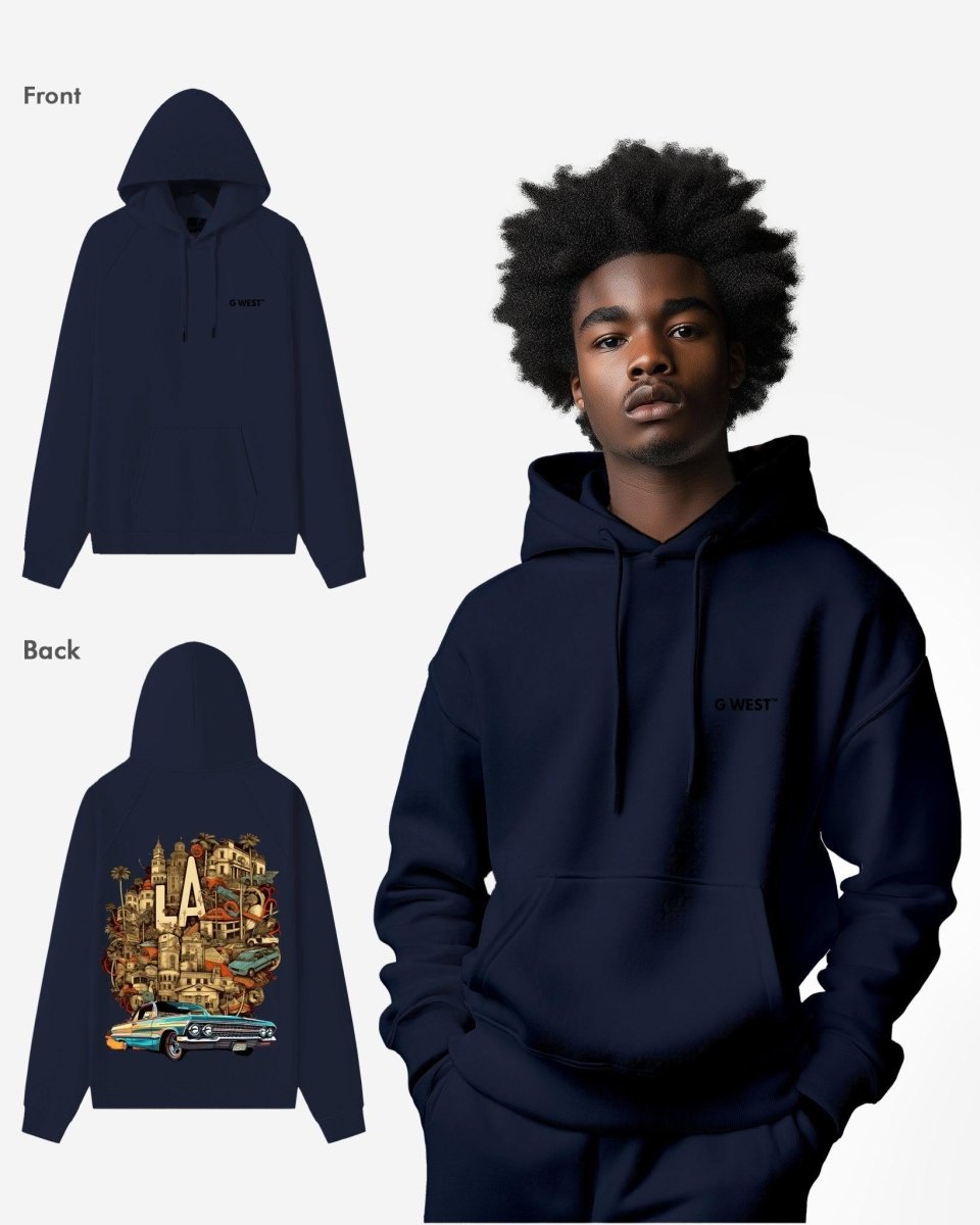 G West La Culture Black Heavy Premium Oversize Hoodie - G West