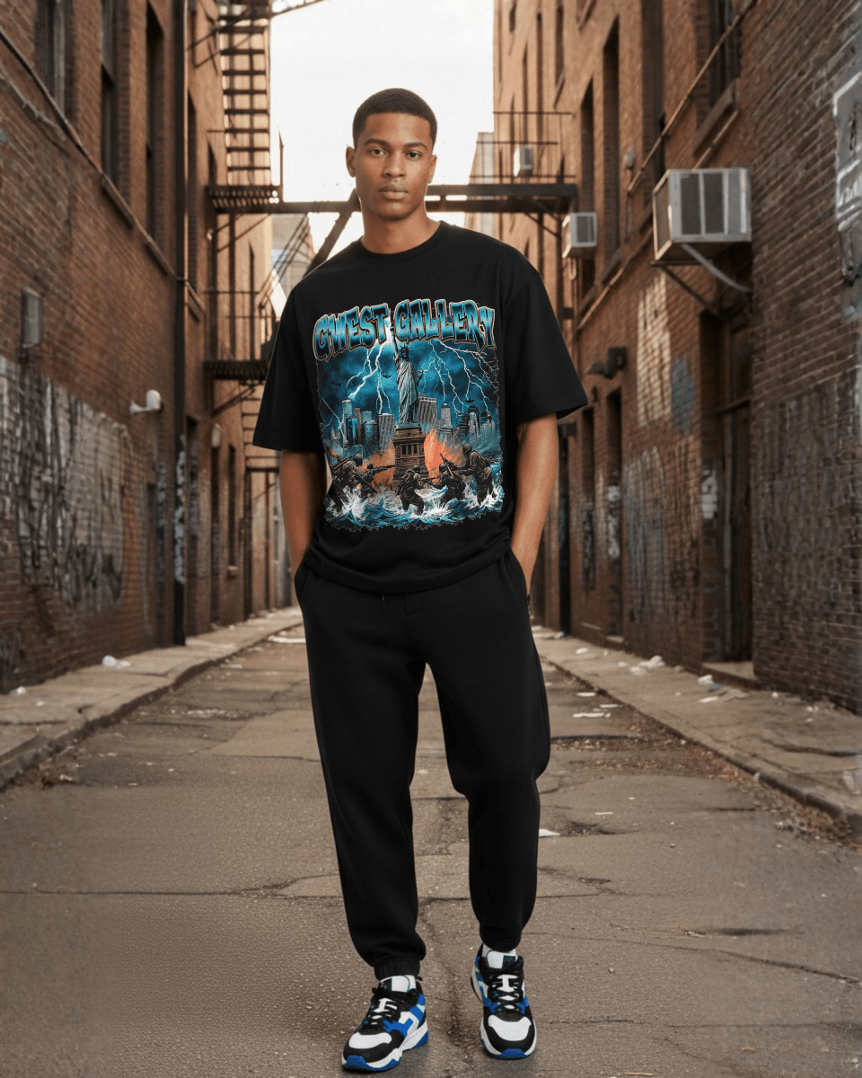 G West Liberty Storm Oversized Men's T-Shirt - G West