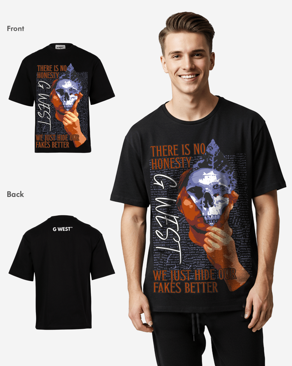 G - WEST Living in the shadows Oversized Tee GWROJMT30 - G West