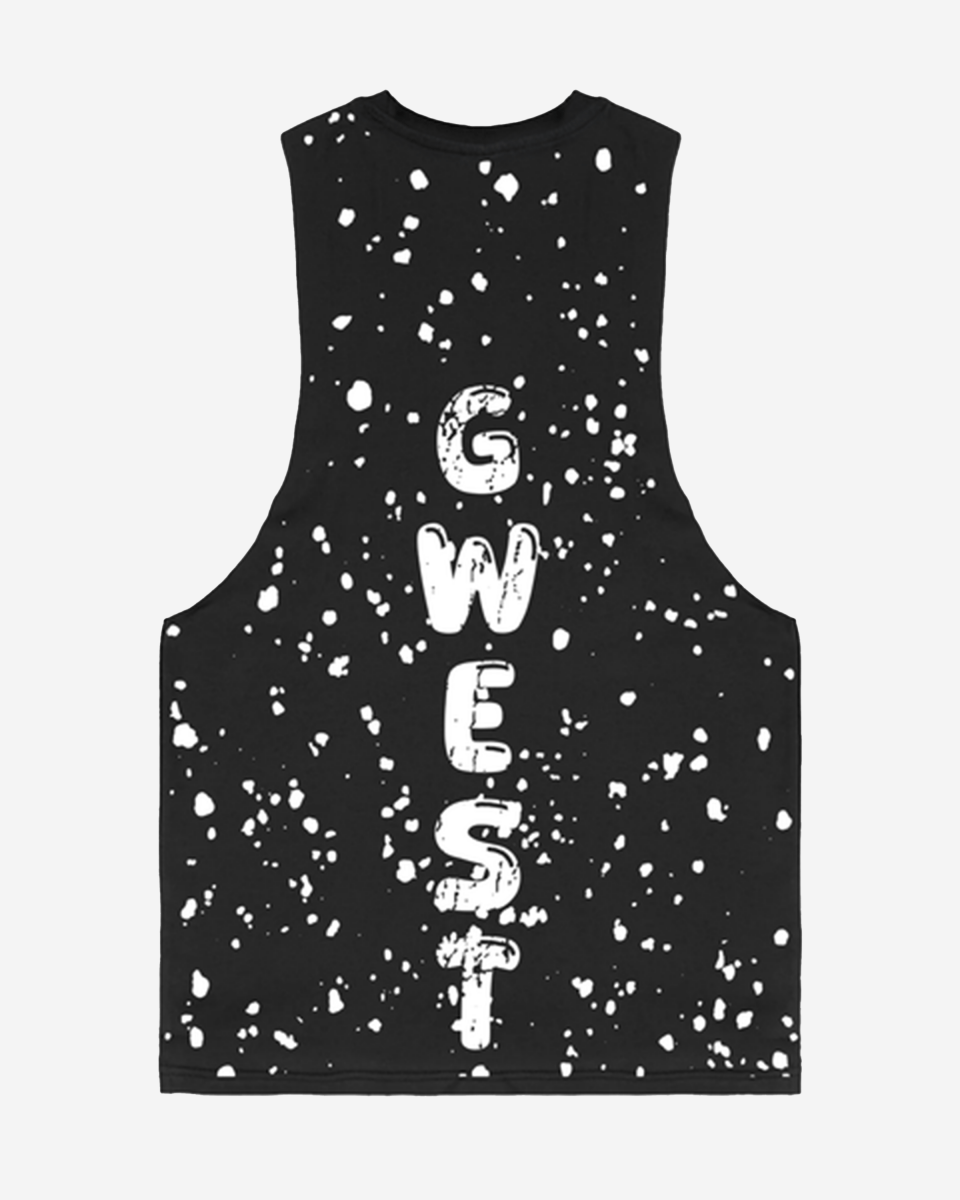 G WEST LOGO MENS BLACK TANKS - G West