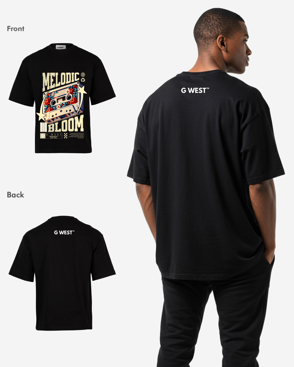 G - WEST MELODIC BLOOM OVERSIZED TEE GWROJMT207 - G West