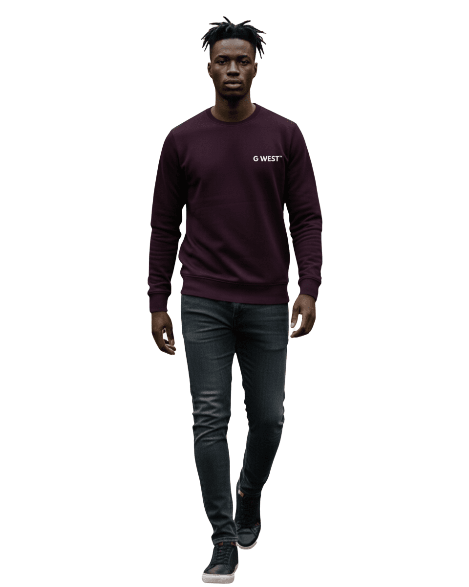 G West Men's Beer Helmet Zombie Heavy Premium Crewneck - G West