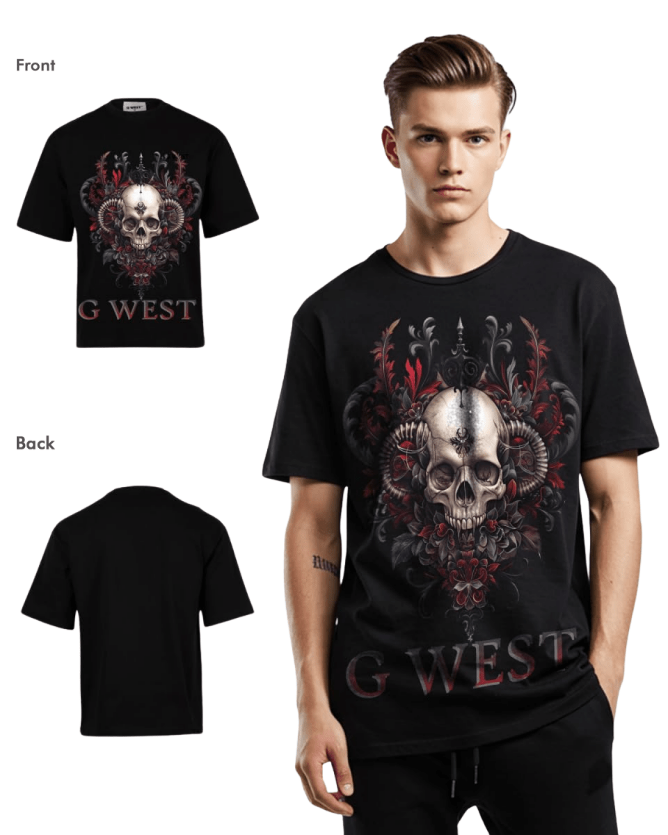 G West Mens Dead Devil Oversized Tee - G West