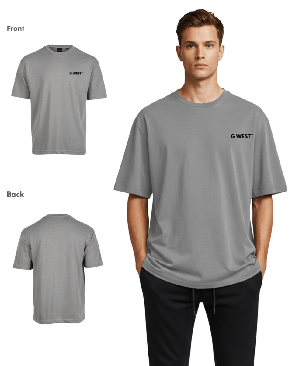 G West Mens Logo Keep Dry Oversized Tee - G West