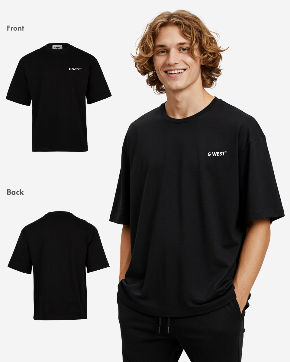 G WEST MENS LOGO KEEP DRY OVERSIZED TEE - G West