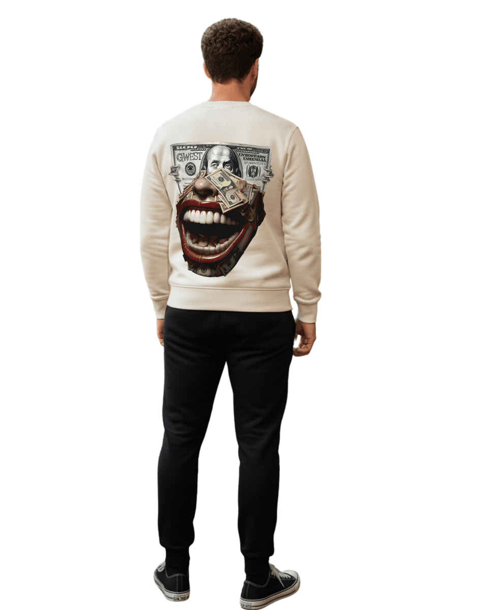 G West Men's Money Mouth Heavy Premium Crewneck - G West