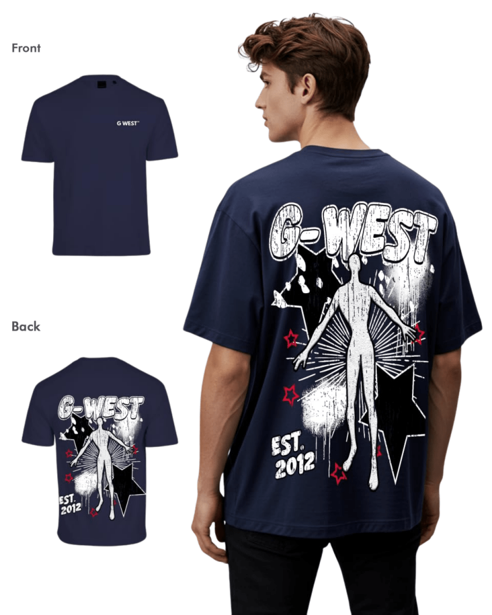 G West Mens Olympic Dazzling Dynamo Life Style Oversized Tee - G West