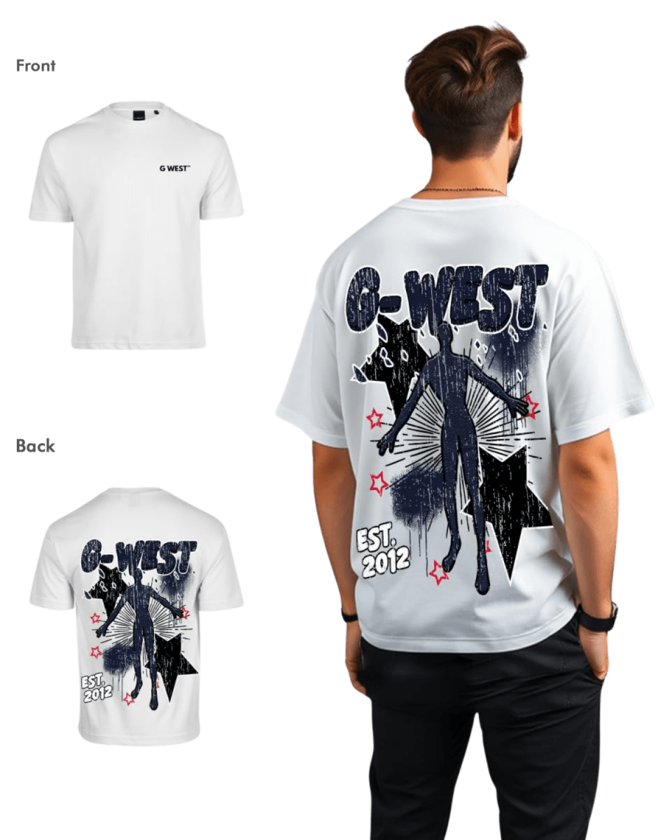 G West Mens Olympic Dazzling Dynamo Life Style Oversized Tee - G West