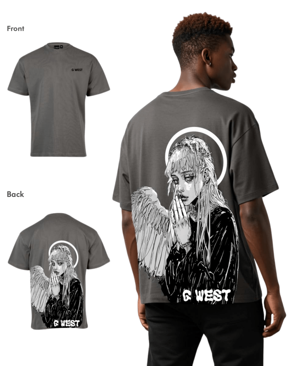 G West Mens Oversized Angel Girl Tee - G West