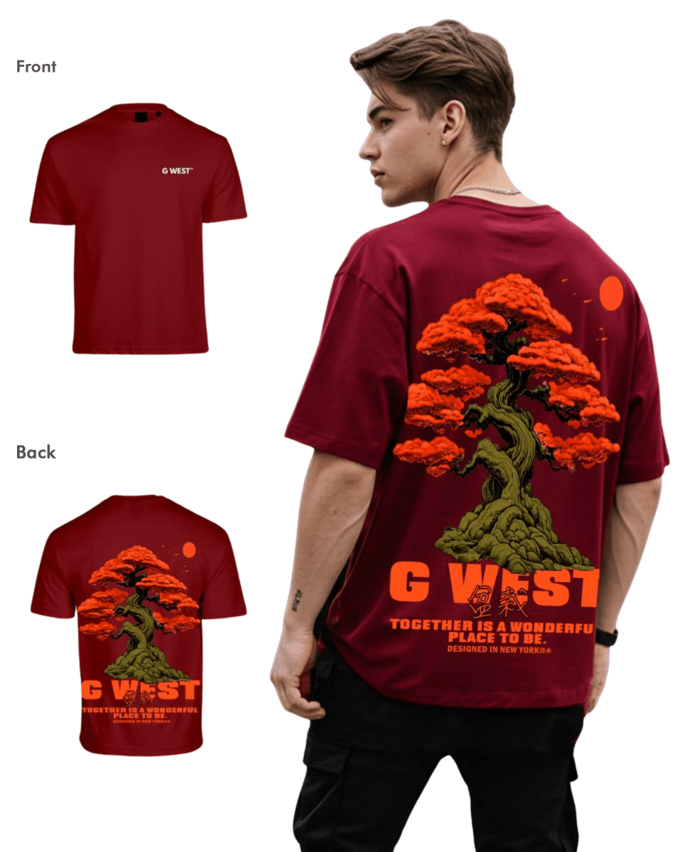 G West Mens Oversized Bonsai Tee - G West