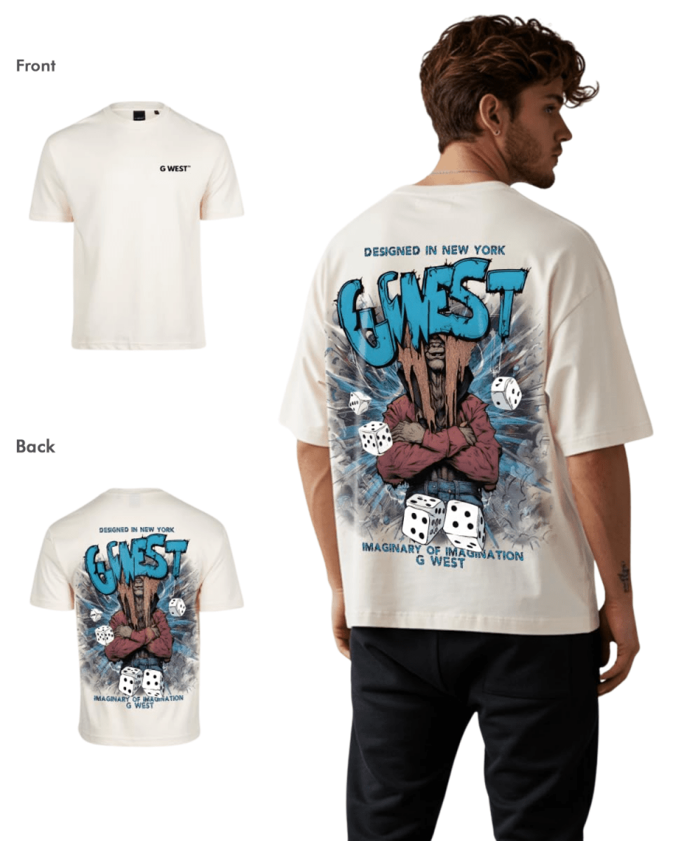 G West Mens Oversized Imagine Of Imagination Tee - G West