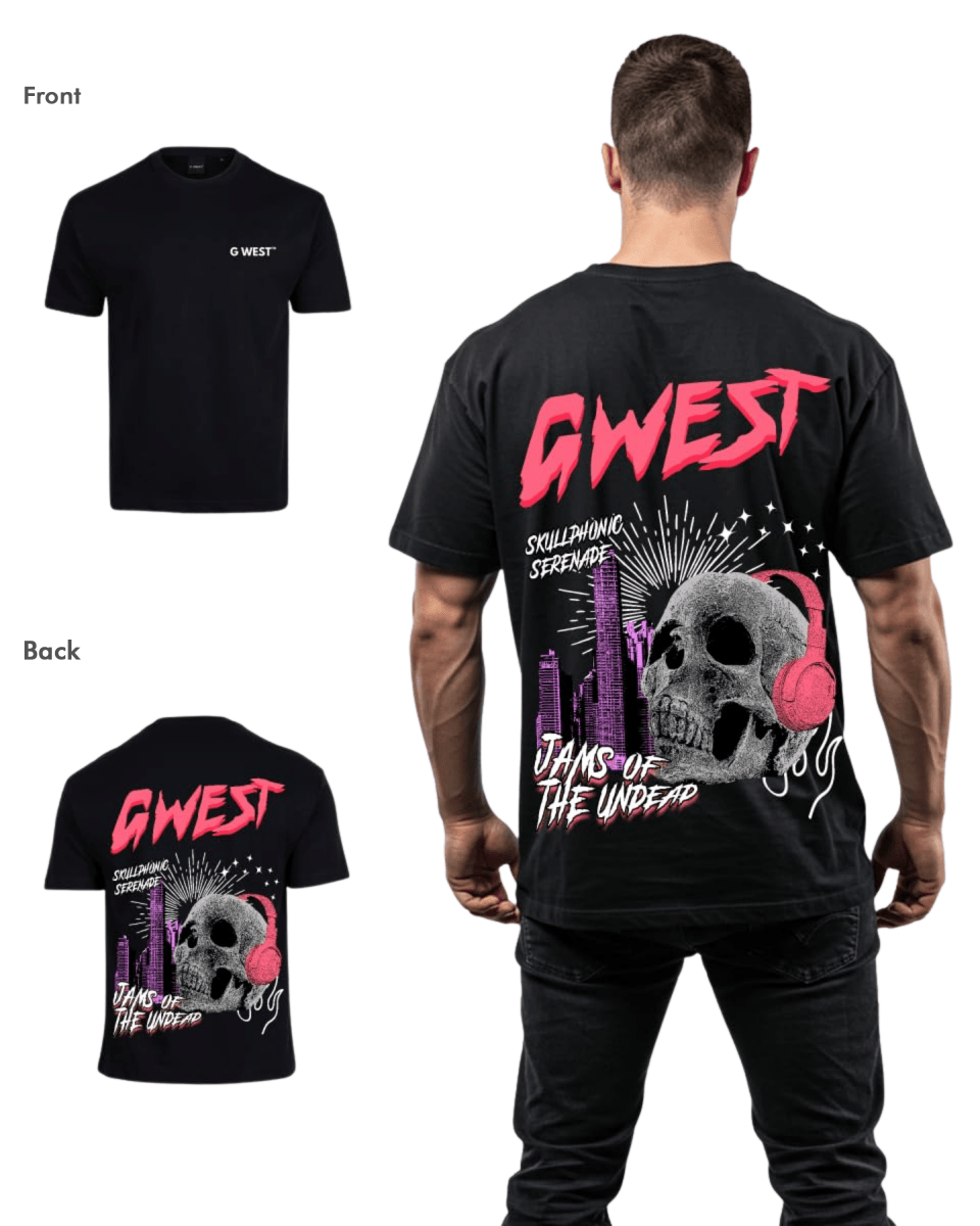 G West Mens Oversized Jams Of The Undead Tee - G West