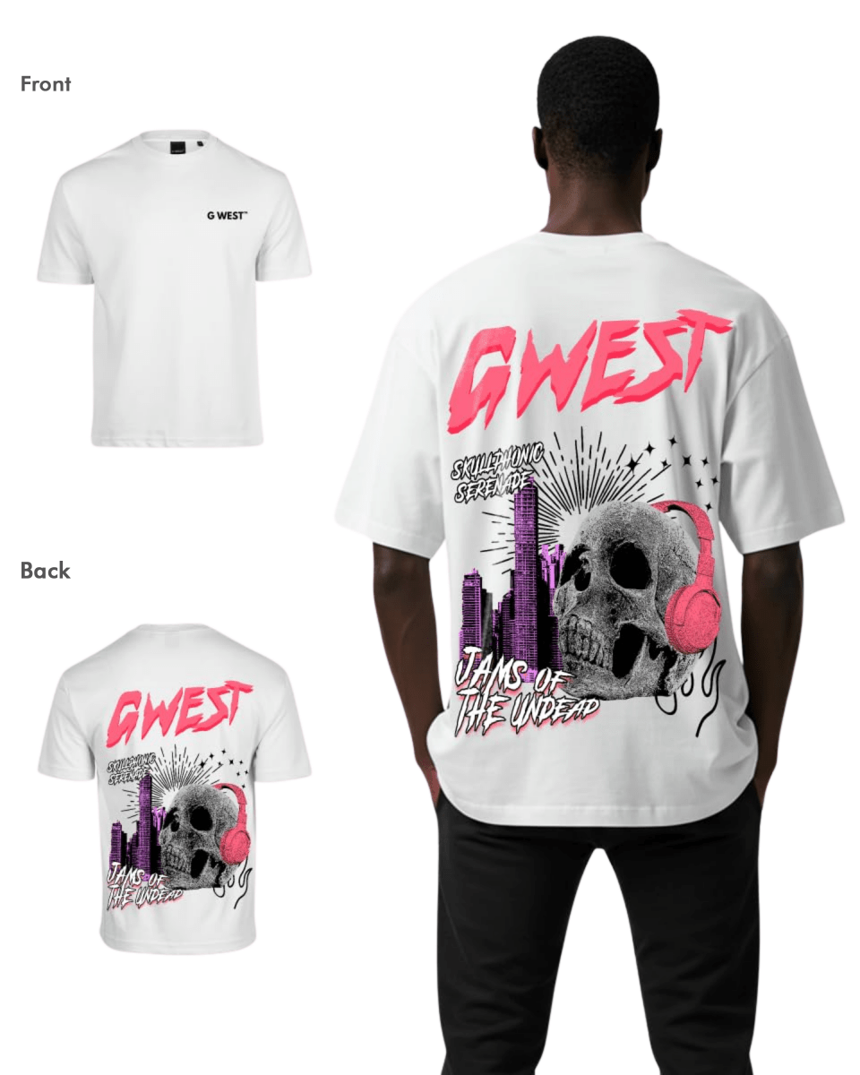 G West Mens Oversized Jams Of The Undead Tee - G West