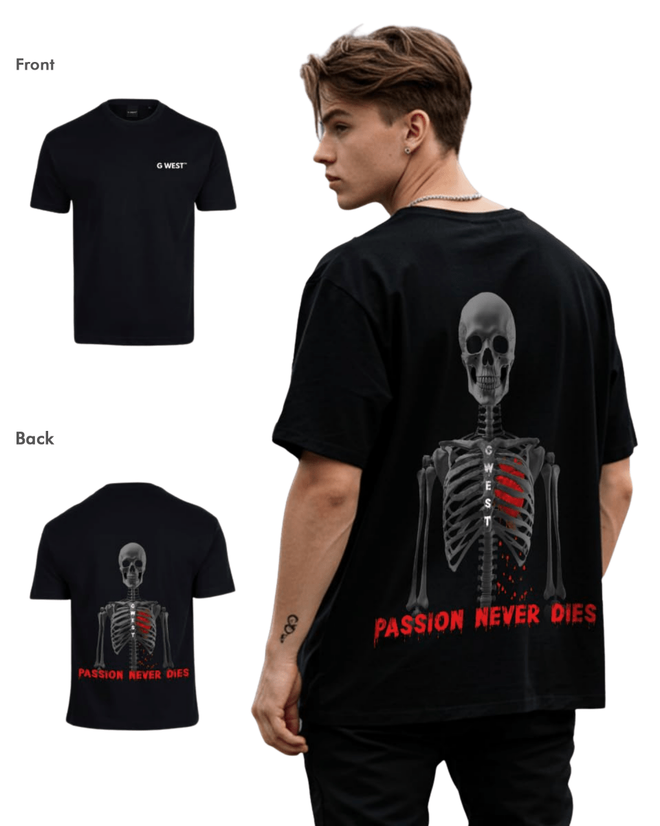 G West Mens Oversized Passion Never Dies Tee - G West